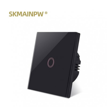 Eu Ac100-240 Wall Switch Golden Black White Crystal Glass Power Led Light Switch Touch Switch 1/2/3 Gang Interruttore