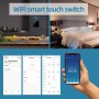 Skmainpw Eu Ac90-250v Smart Wireless Wifi Switch Golden Black White Crystal Glass Light Wall Touch Switch 1/2/3 Gang