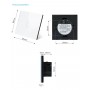 EsooLi Wall Touch Sensor Switch,EU/UK  Standard Light Switch,Crystal Glass Switch Power,1/2/3 Gang 1 Way,AC220,Light Wall Touch