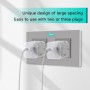 BSEED Touch Switch With EU Power Wall Socket Gray Led Wall Light Switches 1/2/3Gang 1Way Crystal Glass Panel Dark Blue Backlight