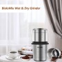 BioloMix 300W Electric Spices and Coffee Bean Grinder Wet and Dry 2-in-1 Double Cups Stainless Steel Body and Miller Blades