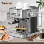 YAXIICASS Italian Coffee Machine 15 Bar Household Espresso Coffee Maker With Milk Frothing For Cappuccino Latte Caffe Machine