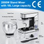 OSMOND 5L/10L Stand Mixer Stainless Steel Bowl 6-speed Kitchen Food Blender Cream Egg Whisk Cake Dough Kneader Bread Maker