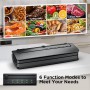 5 in 1 Food Vacuum Sealer Machine Vacuum Sealer for Dry and Wet Foods with Built-in Cutter, Storage Roller and Vacuum Bags