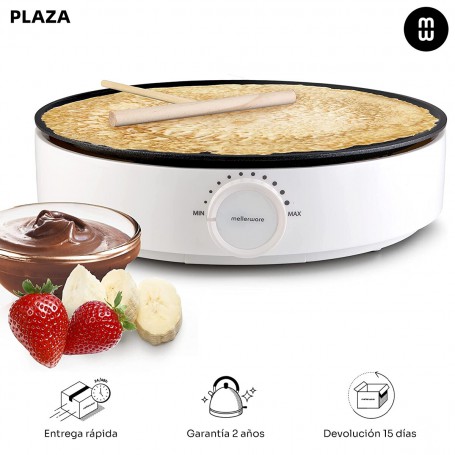 Mellerware - Crepera Slurpy 1200W power/adjustable temperature cooking diameter 30cm / PTFE and PFOA free
