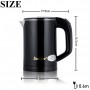 Travel Electric Kettle Tea Coffee 0.6L Mini Stainless Steel Cordless Portable Kettle 800W For Hotel Family Trip Pot Sonifer