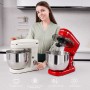 ROSPEC 1200W 5L Electric Kitchen Food Stand Mixer Stainless Steel Bowl 6 Speed Cream Egg Whisk Whip Dough Kneading Food Mixer