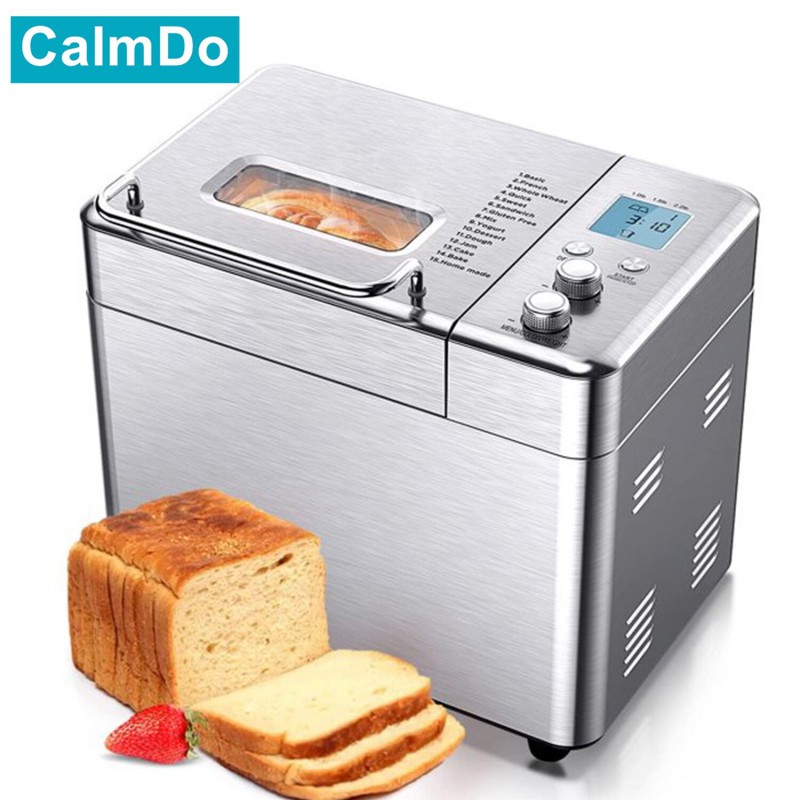 CalmDo Stainless Steel 1KG 15-in-1 Automatic Bread Maker 600W ...