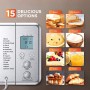 CalmDo Stainless Steel 1KG 15-in-1 Automatic Bread Maker 600W Programmable Bread Machine with 3 Loaf Sizes Fruit Nut Dispenser