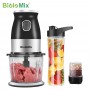 BioloMix 500W Portable Personal Blender Mixer Food Processor With Chopper Bowl 600ml Juicer Bottle Meat Grinder Baby Food Maker