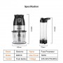 BioloMix 500W Portable Personal Blender Mixer Food Processor With Chopper Bowl 600ml Juicer Bottle Meat Grinder Baby Food Maker