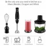 3 In 1 Hand Blender 2 Speeds 400W Food Mixer Electric Four-blade Ice Crushing Kitchen Vegetable Fruit Stirring Grinder Sonifer