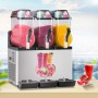 Commercial Frozen Slushy Three Tanks Juicer Slush Fruit Maker 12LX3 Snow Melting Machine