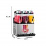 Commercial Frozen Slushy Three Tanks Juicer Slush Fruit Maker 12LX3 Snow Melting Machine