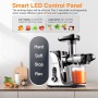 AMZCHEF Slow Masticating Juicer GM3001 Cold Press Juicer with 2 Speed for Soft/Hard Mode LED Display, 2 Travel bottles(500ML)