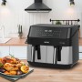 Air Fryer with basket double Sogo, hot air circulation technology and high speed 360 °, healthy and uses a 80% less fat, 12 func