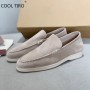 Sand Suede Men Loafers Casual Moccasins Summer Walk Shoes Round Toe Slip-ons Flat Driving Lazy Beanie Shoes Gentleman Dress Shoe