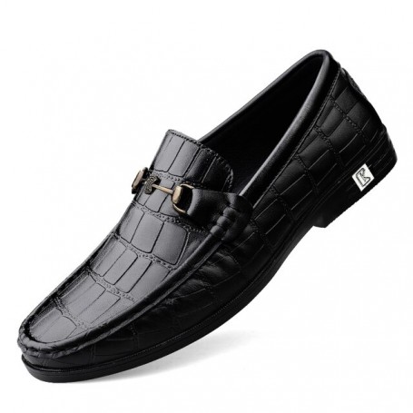 Natural Leather Men Shoes Loafers Moccasins Non-Slip Breathable Men's Casual Driving Shoes Men Slip On Flats Shoes