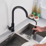 Rozin Smart Touch Kitchen Faucet Brushed Gold Poll Out Sensor Faucets Black/Nickel 360 Rotation Crane 2 Outlet Water Mixer Taps