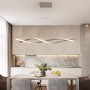 Smart Home Alexa Matte Black or Grey Modern Led Pendant Lights For Living Room Dining Kitchen Room Pendant Lamp Żyrandol Fixture