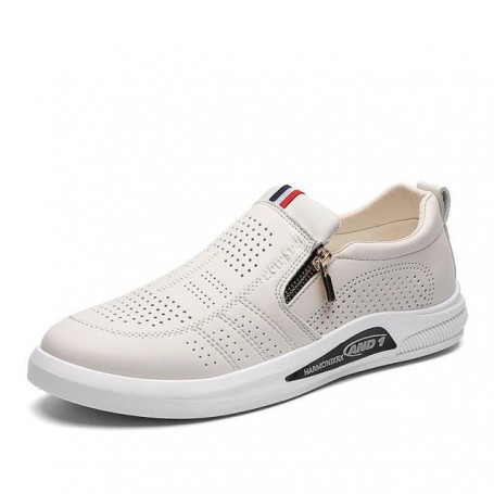 New Fashion Men Loafers 2022 Outdoor Casual Shoes Soft Flats White Business Leather portabl Shoes Driving Slip on Boat Shoes