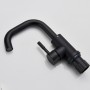 Black Basin Faucet Single Cold and Hot Bathroom Sink Tap Short Kitchen Mixer Can Rotatable