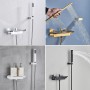 Matte Black Bathtub Faucet Brass Wall Mounted Waterfall Spout Bathroom Shower Faucets Crane With hand shower Cold Hot mixer Taps
