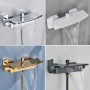 Matte Black Bathtub Faucet Brass Wall Mounted Waterfall Spout Bathroom Shower Faucets Crane With hand shower Cold Hot mixer Taps