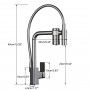 Grey Filtered Kitchen Faucets Water Filter Kitchen Percolator Kitchen Mixers Purification Feature Faucet Tap Drinking Water Tap