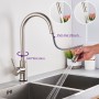 Onyzpily Brushed Nickel Mixer Faucet Single Hole Pull Out Spout Kitchen Sink Mixer Tap Stream Sprayer Head Chrome/Black Kitchen
