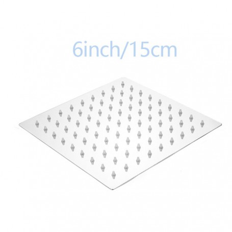 Round & square Stainless Steel Ultra-thin Showerheads 6/8/10/12/16/20 inch Rainfall Shower Head Rain Shower Chrome Finish