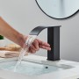 Shinesia Sensor Basin Faucet Automatic Waterfall Sensor Faucet Touchless Sink Basin Hot Cold Water Mixer Crane Bathroom Faucet