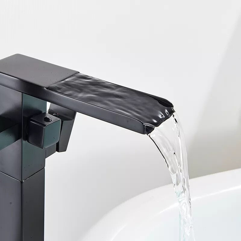 Bathroom Floor Standing Bathtub Faucet Black Faucet Set Bath Tub Faucet