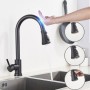 Israel Warehouse Discount 360 Rotation Filter Kitchen Sensor Touch Faucet Hot Cold Water Single Handle Basin Faucet MixerTap