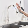 Israel Warehouse Discount 360 Rotation Filter Kitchen Sensor Touch Faucet Hot Cold Water Single Handle Basin Faucet MixerTap