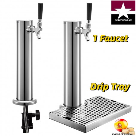 Tower tap single-way beer shooter Home brew beverage dispenser stainless steel. Free shipping Spain