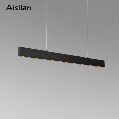 Aisilan 1.2M Kitchen Dining Table Bar Linear Suspension Lamp LED Pendant 36W Line Hanging Adjustable Light Fixture