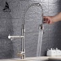 Kitchen Faucets Gold Torneira Para Cozinha Faucet for Kitchen Sink Single Pull Out Spring Spout Mixers Hot Cold Water Tap 866021