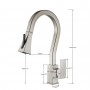 Uythner Black Kitchen Faucet Pull Out Kitchen Sink Water Taps Single Handle Mixer Tap 360 Rotation Cranes Deck Mounted