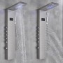 LED Bathroom Shower Panel Faucet Hot Cold Rainfall Waterfall Outlet Massage Back Spray Wall Mount LED Display Screen ABS Handhe
