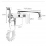 Long Spout  Pull Out  Spring Sprayer Single Hole Kichen Faucet Wall Mounted Chrome Black Brass  Mixer Tap Dual Spouts