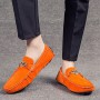 New Fashion Green Mens Suede Moccasins Breathable Couple Casual Loafers Men Slip-on Flat Driving Shoes Men Peas Shoes Size 47 48