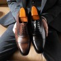Men Oxford Shoes Leather Square Head Three Stitching Fashion Classic Business Casual Party Dress Shoes