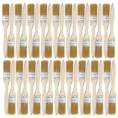 36 Pack of 1 Inch (24mm) Paint Brushes and Chip Paint Brushes for Paint Stains Varnishes Glues and Gesso