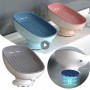 Soap Dish Super Suction Cup Drain Soap Holder Box Bathroom Shower Soap Holder Dish Storage Plate Tray Bathroom Supplies Gadgets