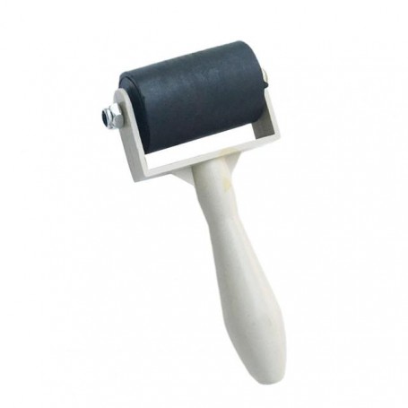 Multi-functional Brayer Rubber Rubber Covered Roller Ergonomic Grip Non-slip Handle Durable Smooth Brayer