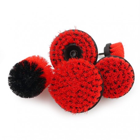 5Pcs/1Set Brush Attachment Set Power Scrubber Brush Car Polisher Bathroom Cleaning Kit with Extender Kitchen Cleaning Tools