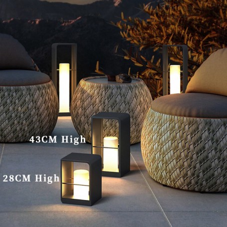 VZVI Waterproof Villa Outdoors Landscape Lawn Lamps 110V-220V LED Bulbs Street Light Courtyard Garden Decoration Lighting Solar