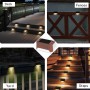 Warm White LED Solar Lamp Path Stair Outdoor Garden Lights Waterproof Solar Power Balcony Light Decoration for Patio Stair Fence