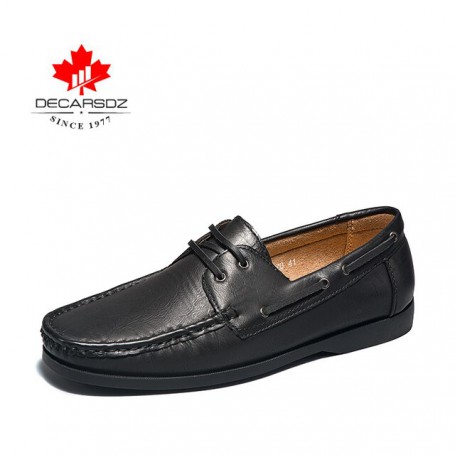 DECARSDZ 2022 Original Design Loafers Spring Autumn Fashion Shoes Comfy Slip-On High Quality Leather Boat Shoes Men Casual Shoes